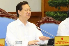 Thủ tướng Nguyễn Tấn Dũng phát biểu kết luận Phiên họp thường kỳ tháng 10 của Chính phủ. (Ảnh: Dương Giang/TTXVN)