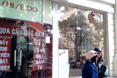Một cửa hàng Shiseido trong chuỗi phân phối của Thủy Lộc bị đóng cửa. (Nguồn: Thủy Lộc)