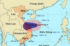 Ảnh đường đi và vị trí cơn bão số 8. (Nguồn: nchmf.gov.vn)