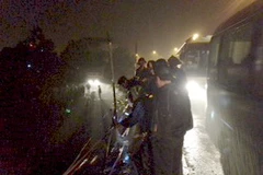 Hiện trường vụ tai nạn.(Ảnh: Sơn Bách/Vietnam+)