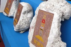 Đá chủ quyền Trường Sa. (Ảnh: Nguyễn Văn Nhật/TTXVN)