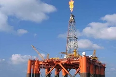 Giàn khoan dầu trên mỏ Đại Hùng.(Nguồn: Vneconomy)