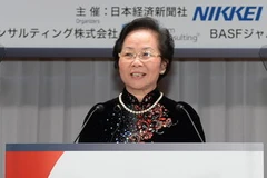 Phó Chủ tịch nước Nguyễn Thị Doan phát biểu tại hội nghị “Tương lai châu Á.” (Nguồn: PX Tokyo)