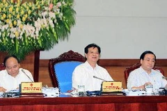 Thủ tướng Nguyễn Tấn Dũng phát biểu tại Phiên họp ngày 12/8. (Ảnh: Đức Tám/TTXVN)