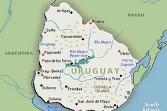 Bản đồ Uruguay. (Nguồn: Internet)