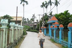 Đường giao thông nông thôn được bêtông hóa tại khu dân cư số 1, xã Đức Tân, huyện Mộ Đức, Quảng Ngãi. (Nguồn: baoquangngai.com.vn)