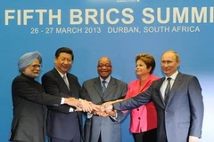 Các nhà lãnh đạo BRICS tại Hội nghị Thượng đỉnh lần thứ 5. (Nguồn: AP)