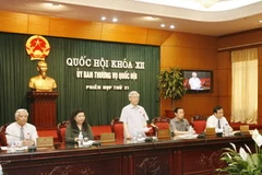 Chủ tịch Quốc hội Nguyễn Phú Trọng phát biểu khai mạc phiên họp thứ 31 Ủy ban Thường vụ Quốc hội. (Ảnh: Trí Dũng/TTXVN) 