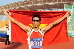 Đình Cương sau đây rất cần có người tiếp nối để chúng ta lại chinh phục 800 và 1.500m nam. (Ảnh: Quốc Khánh/TTXVN)