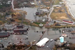 Bão Sandy tàn phá dọc bờ biển New Jersey (Mỹ) ngày 30/10/2012. (Nguồn: AFP/TTXVN)