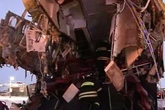 Một phần của chiếc máy bay bị tai nạn. (Nguồn: ruvr.ru)