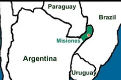 Vị trí tỉnh Misiones trên bản đồ Argentina. (Nguồn: Internet)