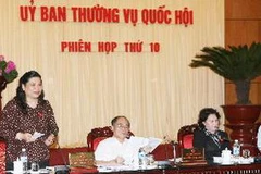 Phó Chủ tịch Quốc hội Tòng Thị Phóng phát biểu ý kiến tại phiên họp. (Ảnh: Phương Hoa/TTXVN)