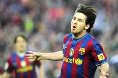 Lionel Messi đã trở thành chủ nhân của giải thưởng cao quý Chiếc giày vàng châu Âu 2010. (Nguồn: AP) 