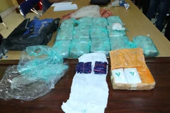 Tang vật do Công an Lào Cai thu giữ được. (Ảnh: TTXVN phát)