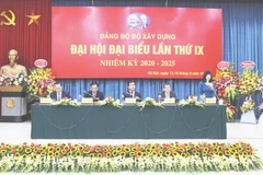 Đoàn Chủ tịch Đại hội. (Nguồn: baoxaydung.com.vn)