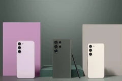 Mẫu điện thoại Galaxy S23 của Samsung được giới thiệu tại sự kiện Unpacked ở San Francisco, Mỹ ngày 1/2/2023. (Ảnh: Yonhap/TTXVN)