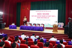 Quang cảnh buổi tiếp xúc cử tri. (Ảnh: Quốc Khánh/TTXVN)