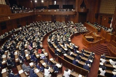 Toàn cảnh phiên họp Quốc hội Nhật Bản tại thủ đô Tokyo. (Ảnh: Kyodo/ TTXVN)