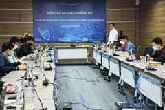 Chương trình diễn tập với sự tham gia của hơn 100 cơ quan báo trong nước. (Ảnh: VNCERT)