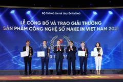'Sản phẩm Công nghệ số Make in Viet Nam' là giải thưởng uy tín mang tầm quốc gia trong lĩnh vực công nghệ số. (Ảnh: Minh Sơn/Vietnam+)