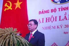 Ông Võ Thành Hạo, tái đắc cử Bí thư Tỉnh ủy. (Ảnh: Văn Trí/TTXVN)