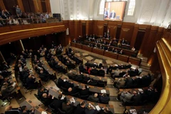 Một buổi họp của Quốc hội Lebanon ở trung tâm Beirut. (Nguồn: AFP)