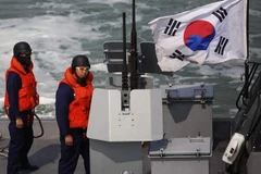 Lực lượng Hải quân Hàn Quốc ở biển Hoàng Hải. (Nguồn: Yonhap)