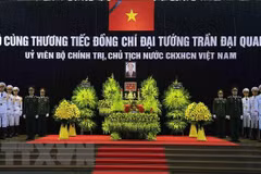 Lễ tang Chủ tịch nước Trần Đại Quang. (Ảnh: TTXVN)