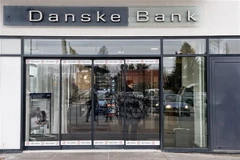 Một chi nhánh của ngân hàng Danske Bank ở Copenhagen, Đan Mạch. (Nguồn: AFP/TTXVN)