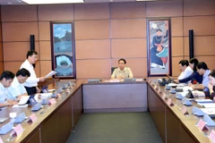 Đại biểu Quốc hội tỉnh Lai Châu Tống Thanh Bình phát biểu. (Ảnh: Trọng Đức/TTXVN)