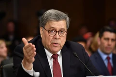 Bộ trưởng Tư pháp William Barr tại phiên điều trần trước Ủy ban Tư pháp Thượng viện Mỹ ở Washington, DC ngày 1/5/2019. (Ảnh: AFP/TTXVN)