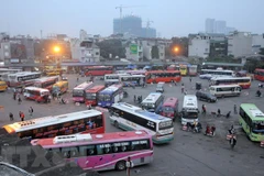 Bến xe Giáp Bát. (Ảnh: Huy Hùng/TTXVN)