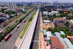 Dự án metro Bến Thành-Suối Tiên. (Ảnh: Hoàng Hải/TTXVN)