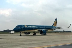 Chiếc máy bay A321neo đầu tiên gia nhập đội bay Airbus hiện có của Vietnam Airlines vào ngày 17/11. (Ảnh: Việt Hùng/Vietnam+)