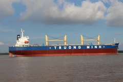 Tàu chở hàng rời Trường Minh trọng tải 56.200 tấn. (Ảnh: Hồng Trâm/Vietnam+)