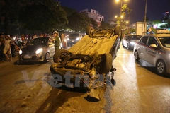 Hiện trường vụ tai nạn (Ảnh: Vietnam+)