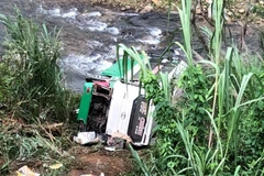 Hiện trường vụ tai nạn. (Ảnh: Cao Nguyên/TTXVN)