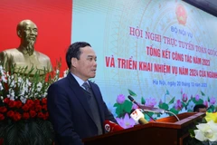 Phó Thủ tướng Trần Lưu Quang phát biểu chỉ đạo. (Ảnh: Văn Điệp/TTXVN)