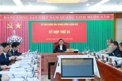 Quang cảnh phiên họp thứ 34 Ủy ban Kiểm tra Trung ương. (Ảnh: Phương Hoa/TTXVN)