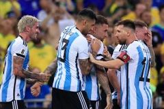 Niềm vui của các cầu thủ Argentina. (Nguồn: Getty Images)