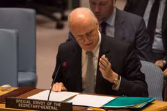 Đặc phái viên LHQ về Syria, ông Staffan de Mistura. (Nguồn: AFP/TTXVN)