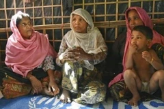 Người Hồi giáo Rohingya tại một trại tị nạn ở Coxs Bazar, Bangladesh ngày 2/5. (Nguồn: Kyodo/TTXVN)