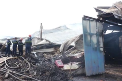 Hiện trường vụ cháy. (Ảnh: Quốc Dũng/TTXVN)