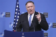 Ngoại trưởng Mỹ Mike Pompeo phát biểu trong cuộc họp báo sau Hội nghị Ngoại trưởng Tổ chức Hiệp ước Bắc Đại Tây Dương (NATO) ở Brussels (Bỉ) ngày 4/12/2018. (Ảnh: THX/TTXVN)