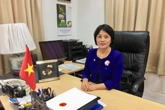 Đại sứ đặc mệnh toàn quyền nước CHXHCN Việt Nam tại Singapore Tào Thị Thanh Hương trả lời phỏng vấn của phóng viên TTXVN. (Ảnh: TTXVN)