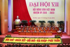 Toàn cảnh Đại hội đại biểu toàn quốc Hội Nông dân Việt Nam lần thứ VII. (Ảnh: Trí Dũng/TTXVN)