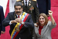 Tổng thống Venezuela Nicolas Maduro và phu nhân, bà Cilia Flores. (Nguồn: AP)