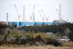 Nhà máy điện hạt nhân Fukushima Daiichi ở Okuma hiện vẫn nằm trong khu vực bị phong tỏa và cách ly sau thảm họa động đất và sóng thần. (Nguồn: Kyodo/ TTXVN)