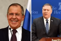 Ngoại trưởng Nga Sergei Lavrov và người đồng cấp Mỹ Mike Pompeo.(Nguồn: Daily Finland)